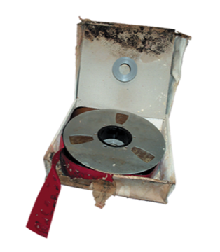 damaged two inch tape